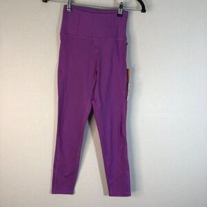 Girlfriend Collective XS NEW Crop Active Athletic Leggings Pants Purple